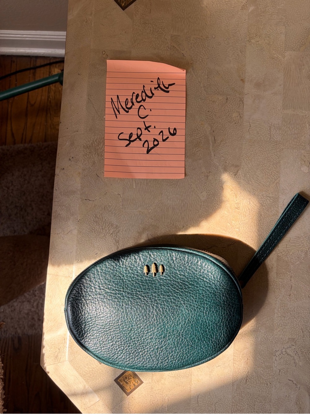 Portland Leather Large Roswell Wristlet - Lagoon